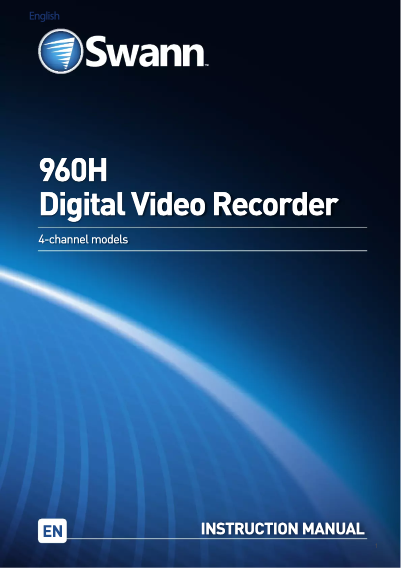 Page n°1 - Manuel utilisateur Swann DVR4-4100