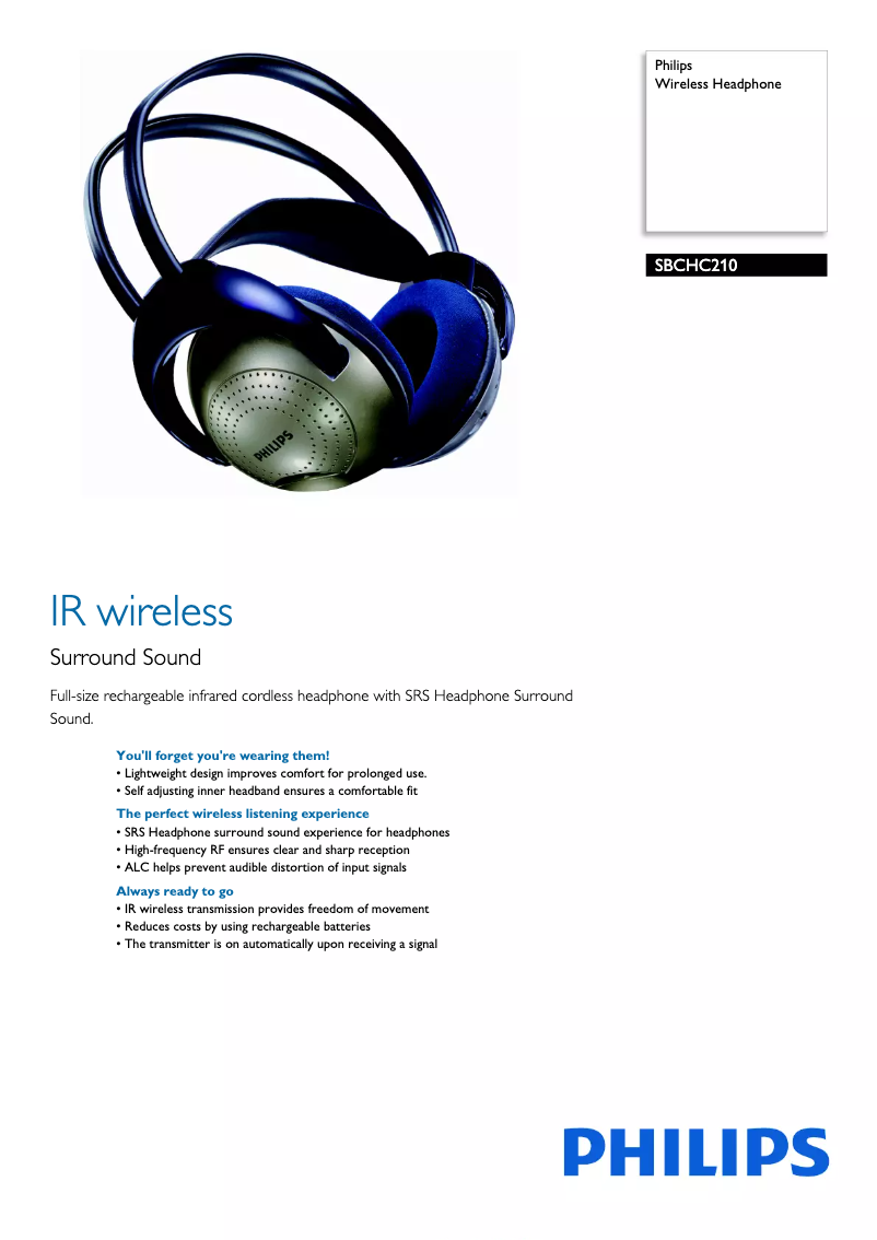 Image de la première page du manuel de l'appareil SBCHC210