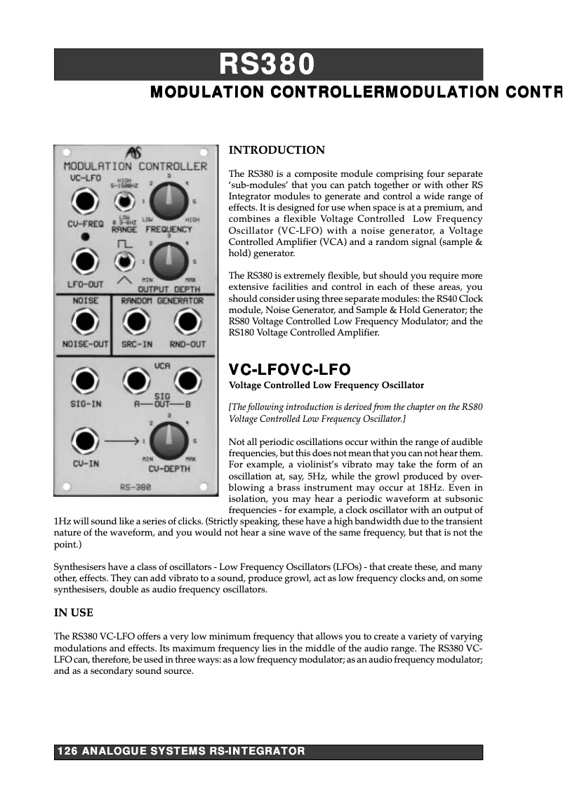 Image de la première page du manuel de l'appareil RS-380N