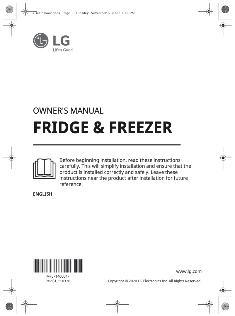 Image de la première page du manuel de l'appareil GC-B369NLRF