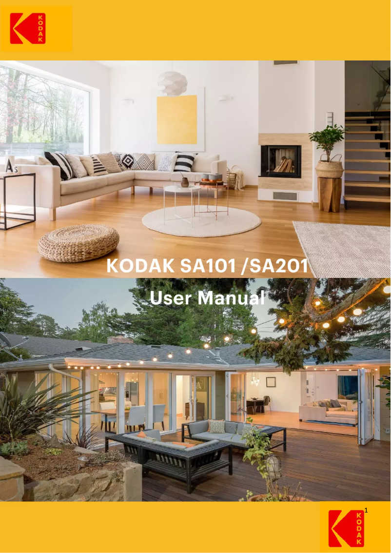 Image de la première page du manuel de l'appareil SA101