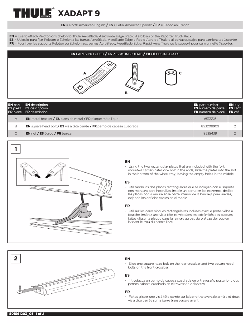 Image de la première page du manuel de l'appareil XADAPT9