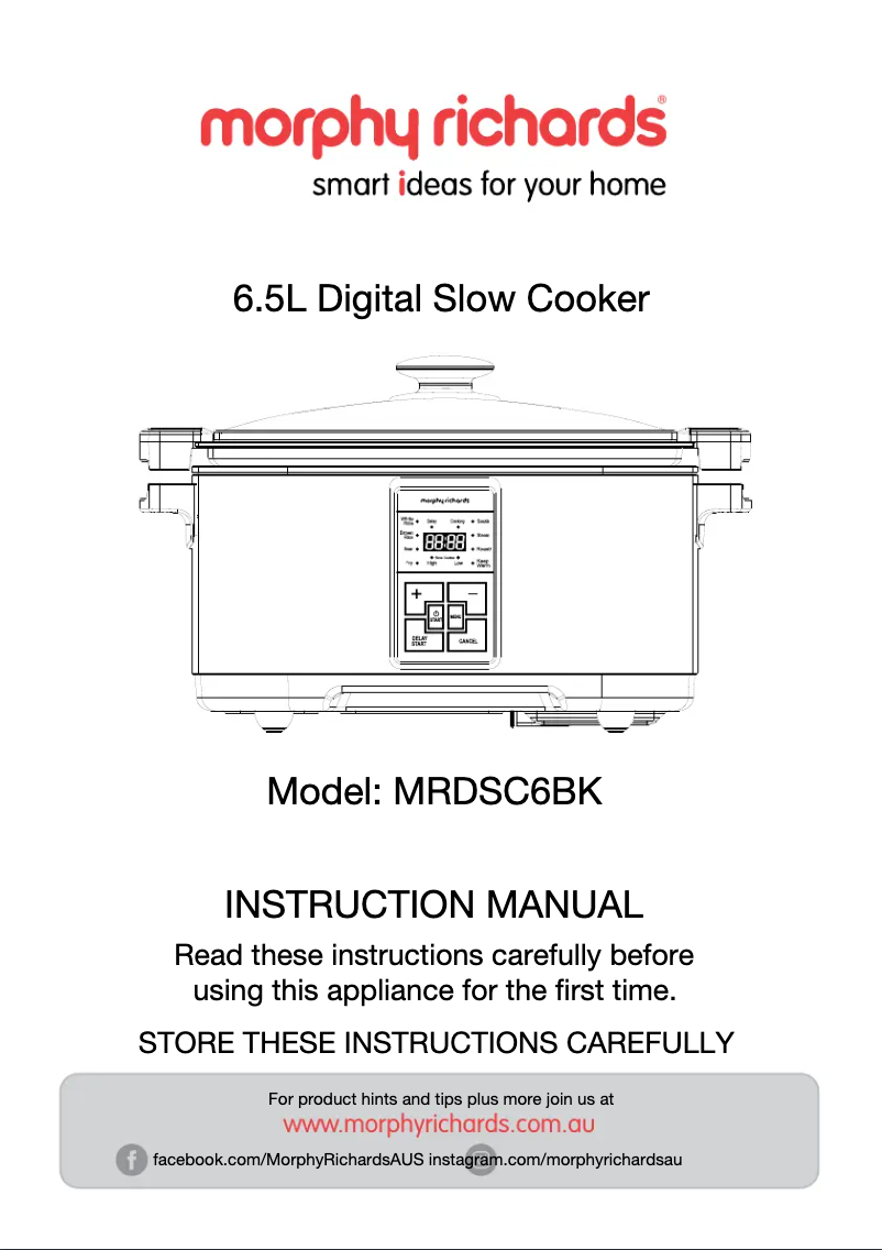 Image de la première page du manuel de l'appareil MRDSC6BK