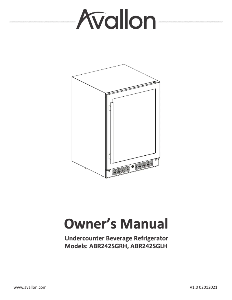 Image de la première page du manuel de l'appareil ABR242SG