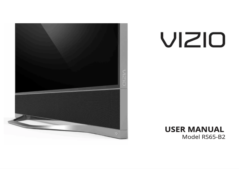 Page 1 de la notice Manuel utilisateur VIZIO RS65-B2