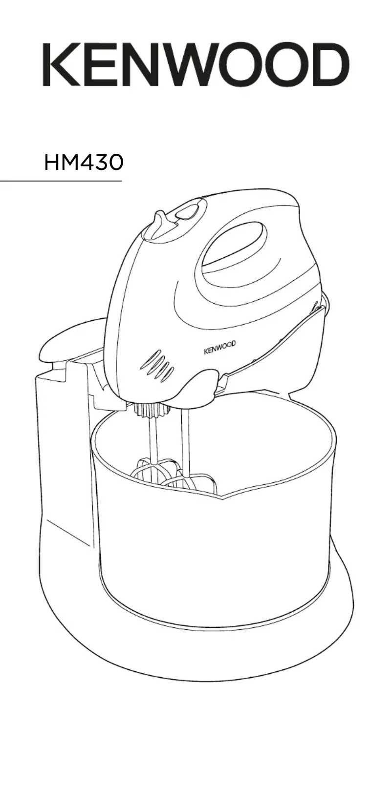 Page 1 de la notice Manuel utilisateur Kenwood HM330