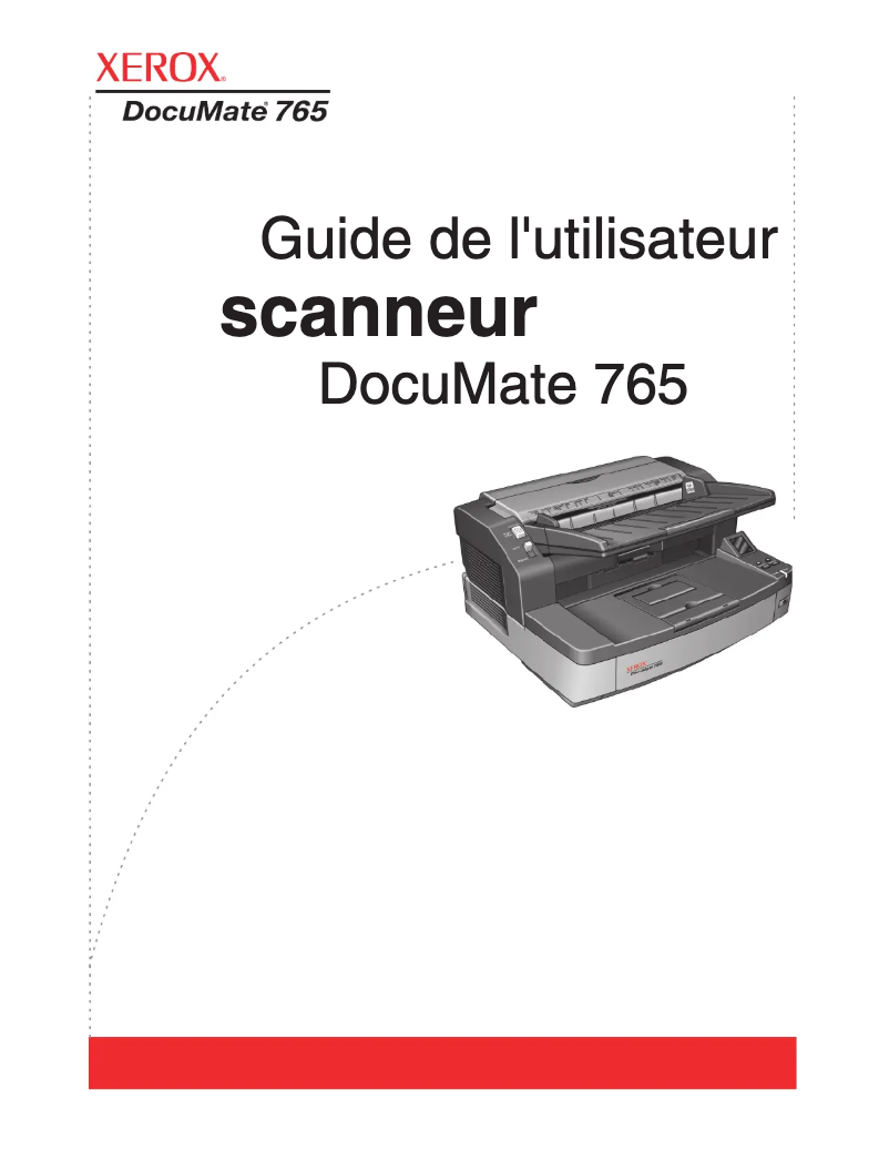 Page 1 de la notice Manuel utilisateur Xerox Documate 765
