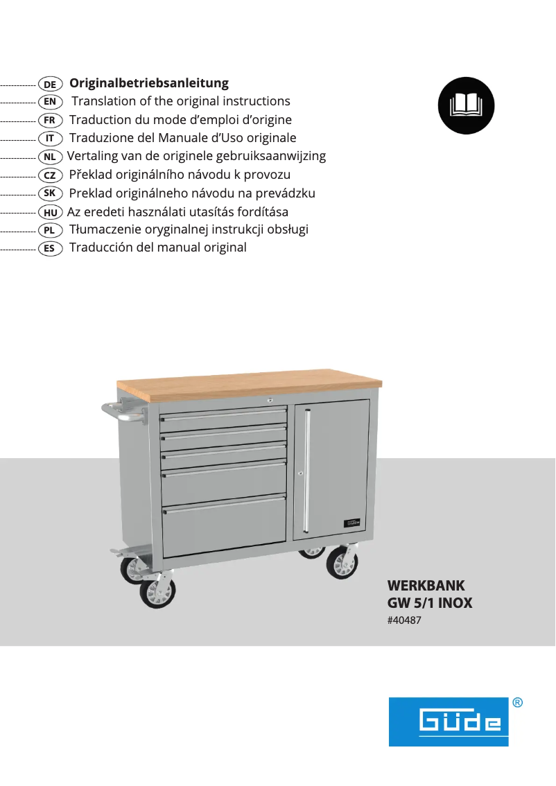 Image de la première page du manuel de l'appareil GW 5/1 INOX