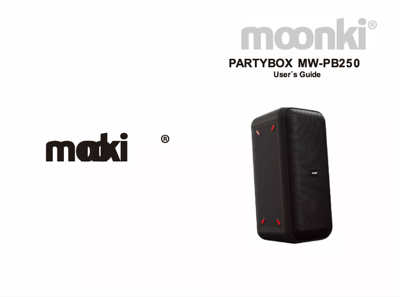 Page n°1 - Manuel utilisateur Moonki MW-PB250