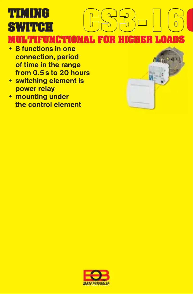 Page 1 de la notice Manuel utilisateur Elektrobock CS3-16