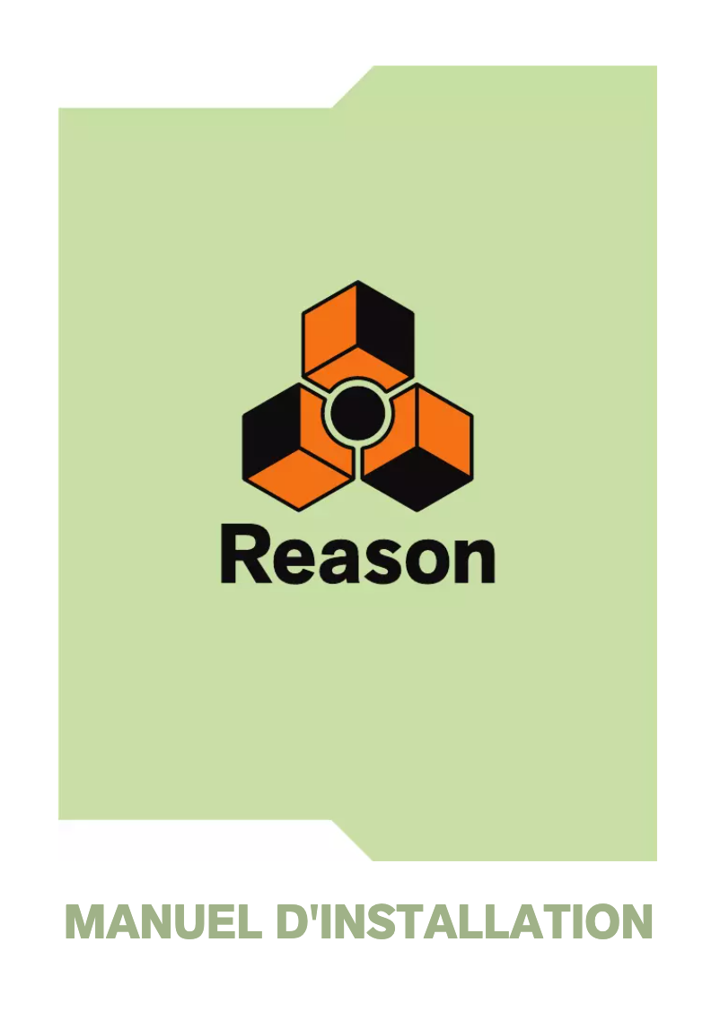 Imagen de la primera página del manual del dispositivo Reason 8.2