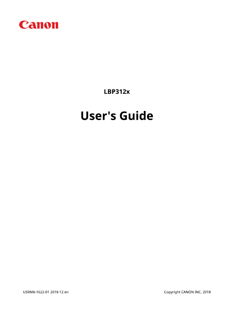 Image de la première page du manuel de l'appareil i-Sensys LBP312X