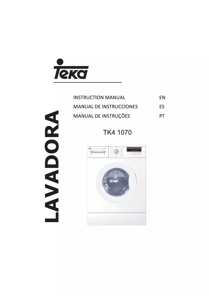 Page n°1 - Manuel utilisateur Teka TK4 1070EXP