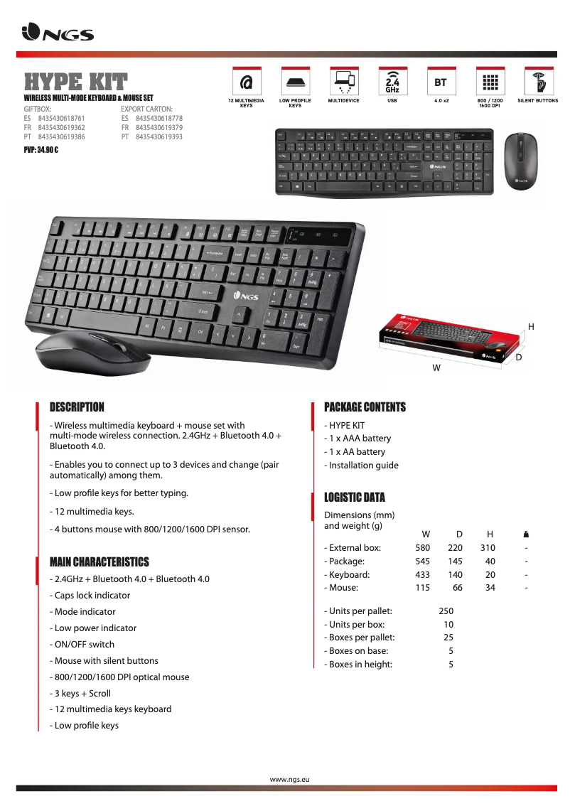 Image de la première page du manuel de l'appareil HYPE KIT