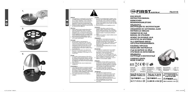 Page n°1 - Manuel utilisateur First Austria FA-5115