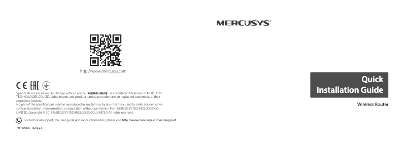 Page n°1 - Manuel utilisateur Mercusys MW302R