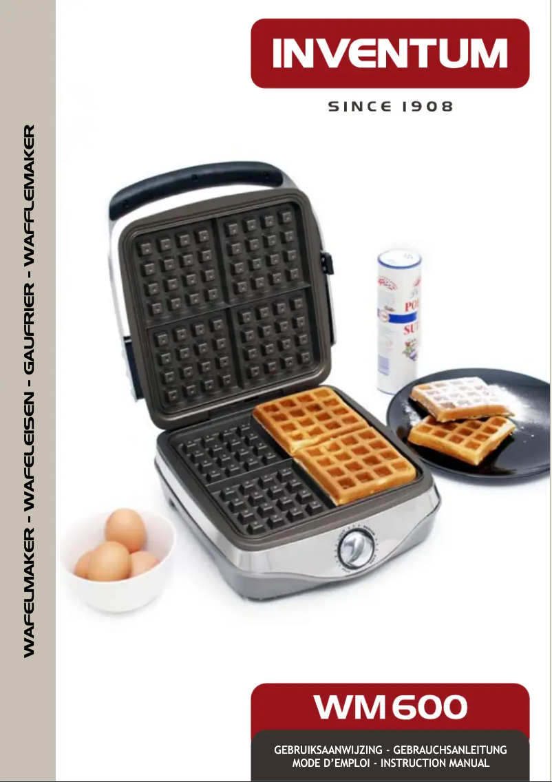 Page n°1 - Manuel utilisateur Inventum WM600 Wafelijzer