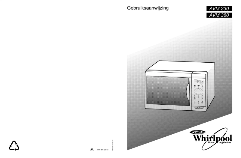 Page 1 de la notice Manuel utilisateur Whirlpool AVM260