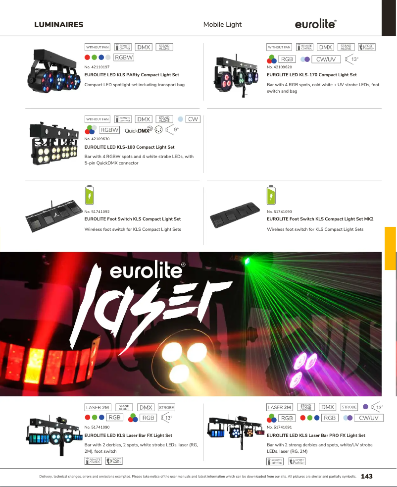 Page n°1 - Catalogue Eurolite LED KLS Laser Bar