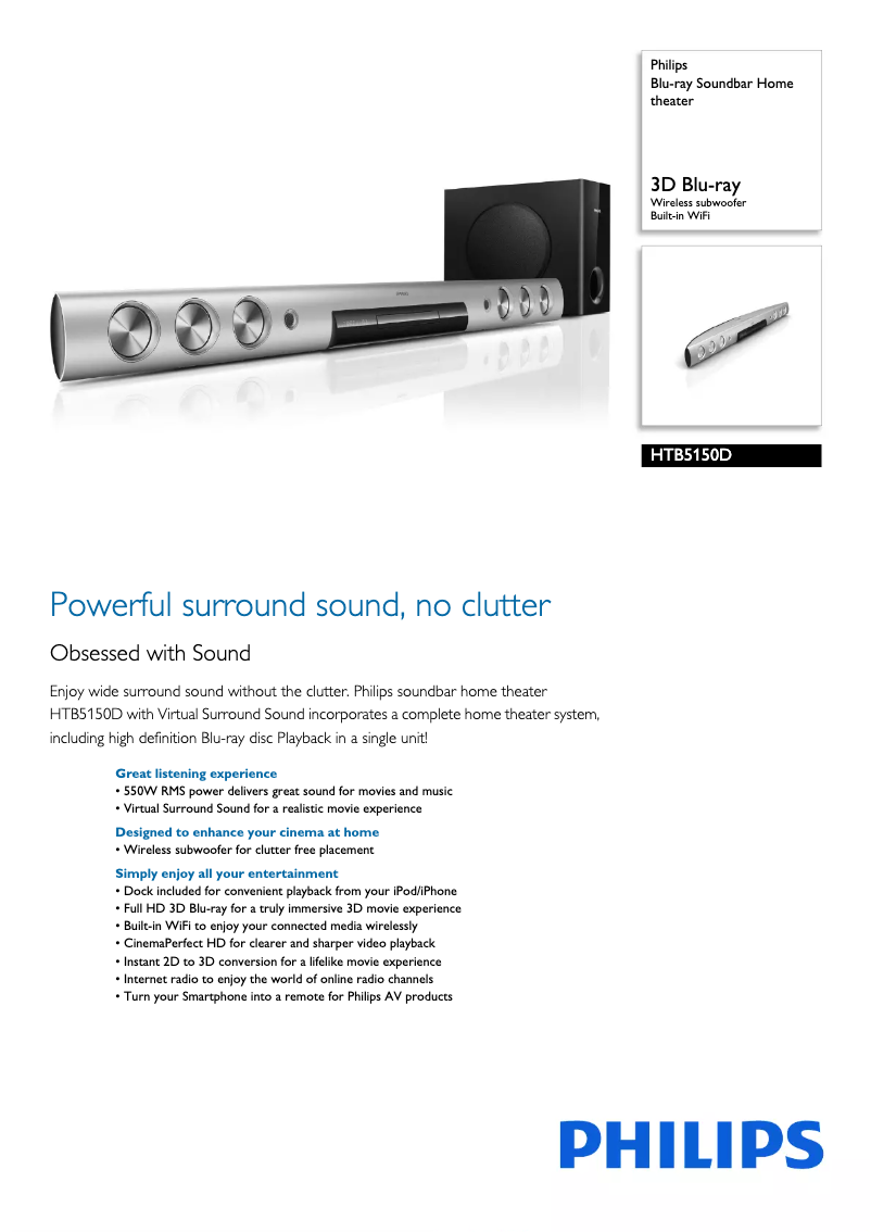 Page n°1 - Brochure Philips HTB5150D