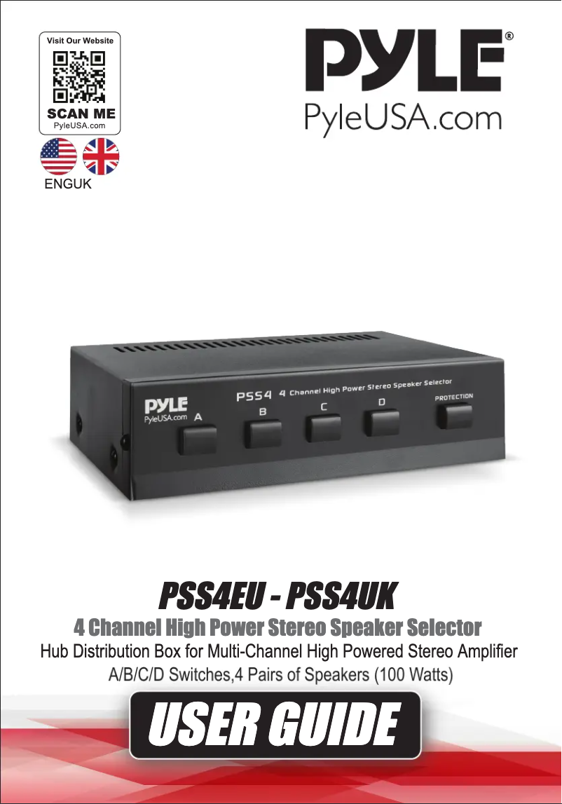Page 1 de la notice Manuel utilisateur Pyle PSS4