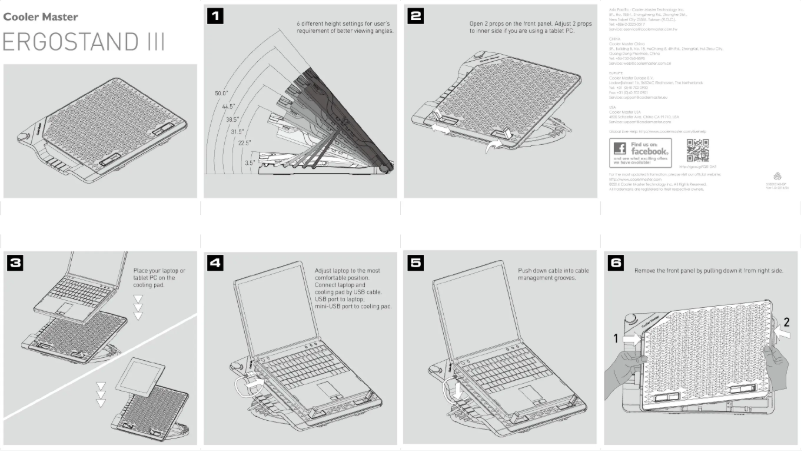 Page n°1 - Manuel utilisateur Cooler Master Ergostand III