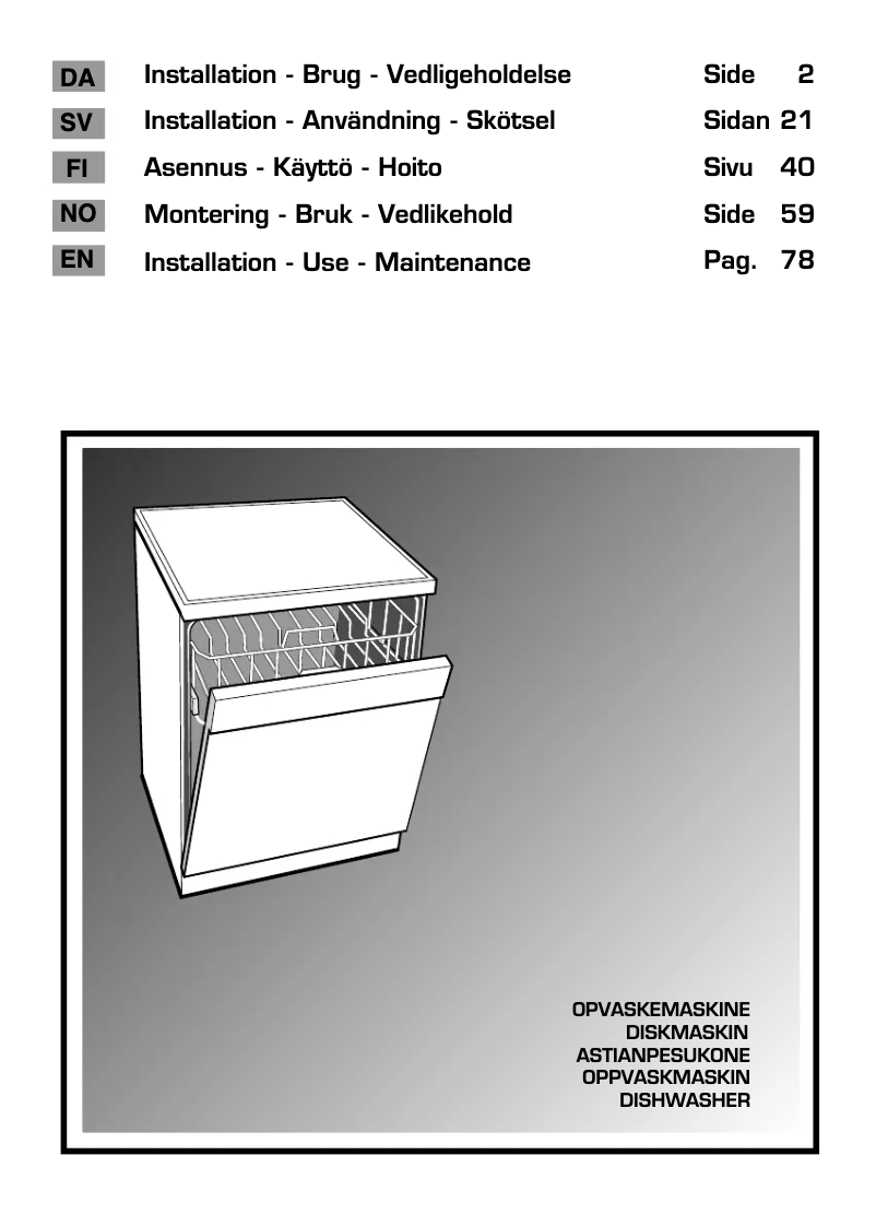 Page n°1 - Manuel utilisateur Hoover HDP 3DO60DW-86
