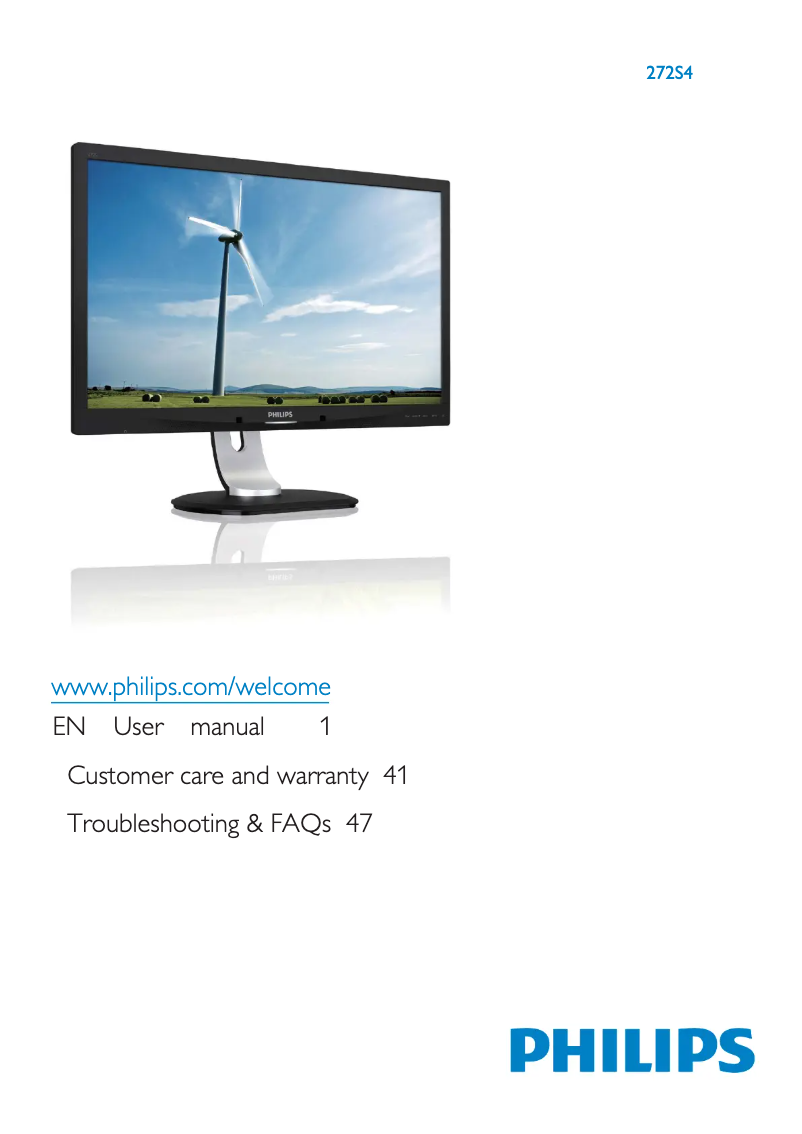 Page n°1 - Manuel utilisateur Philips 272S4