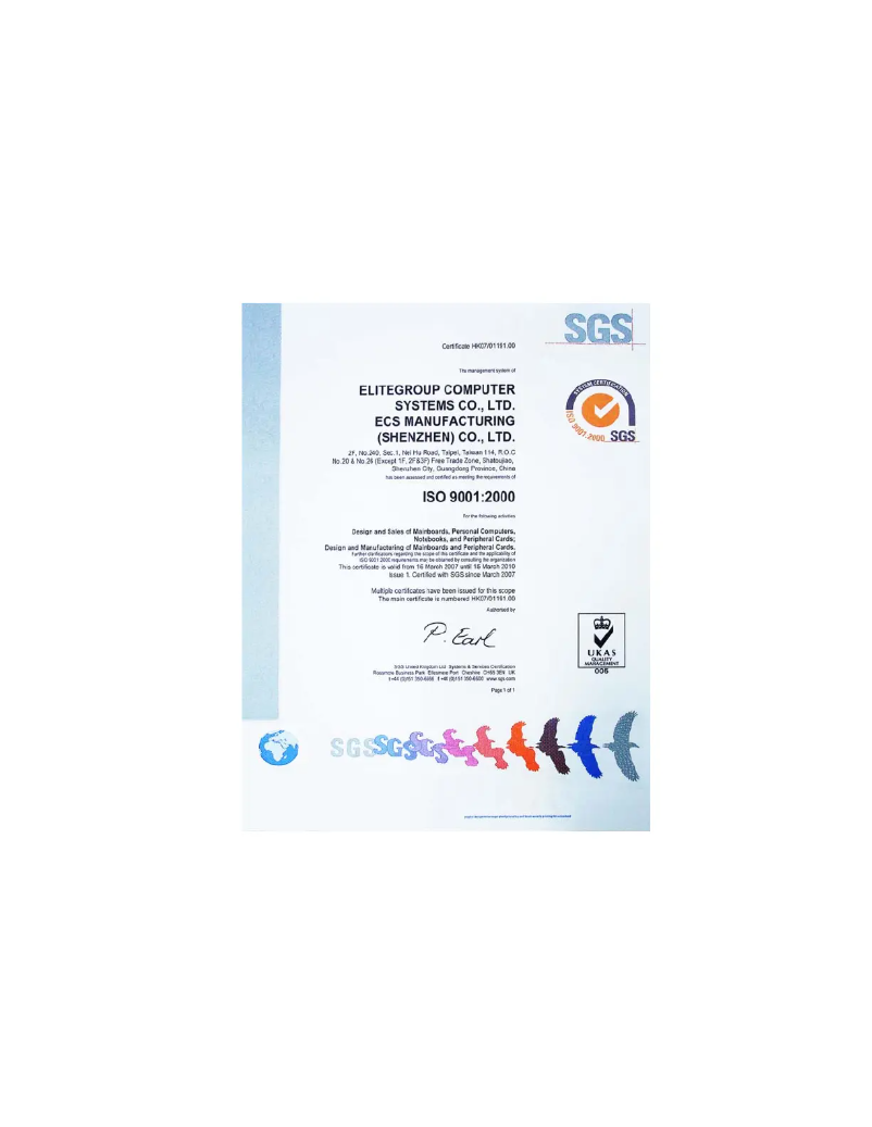Page n°1 - Manuel utilisateur ECS A770M-A