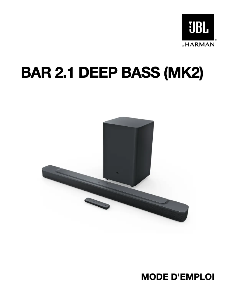 Image de la première page du manuel de l'appareil Bar 2.1 Deep Bass MK2