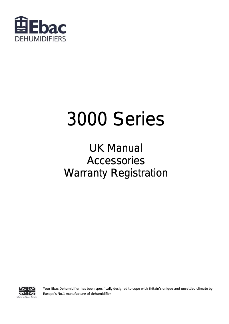 Page 1 de la notice Manuel utilisateur Ebac 3650e