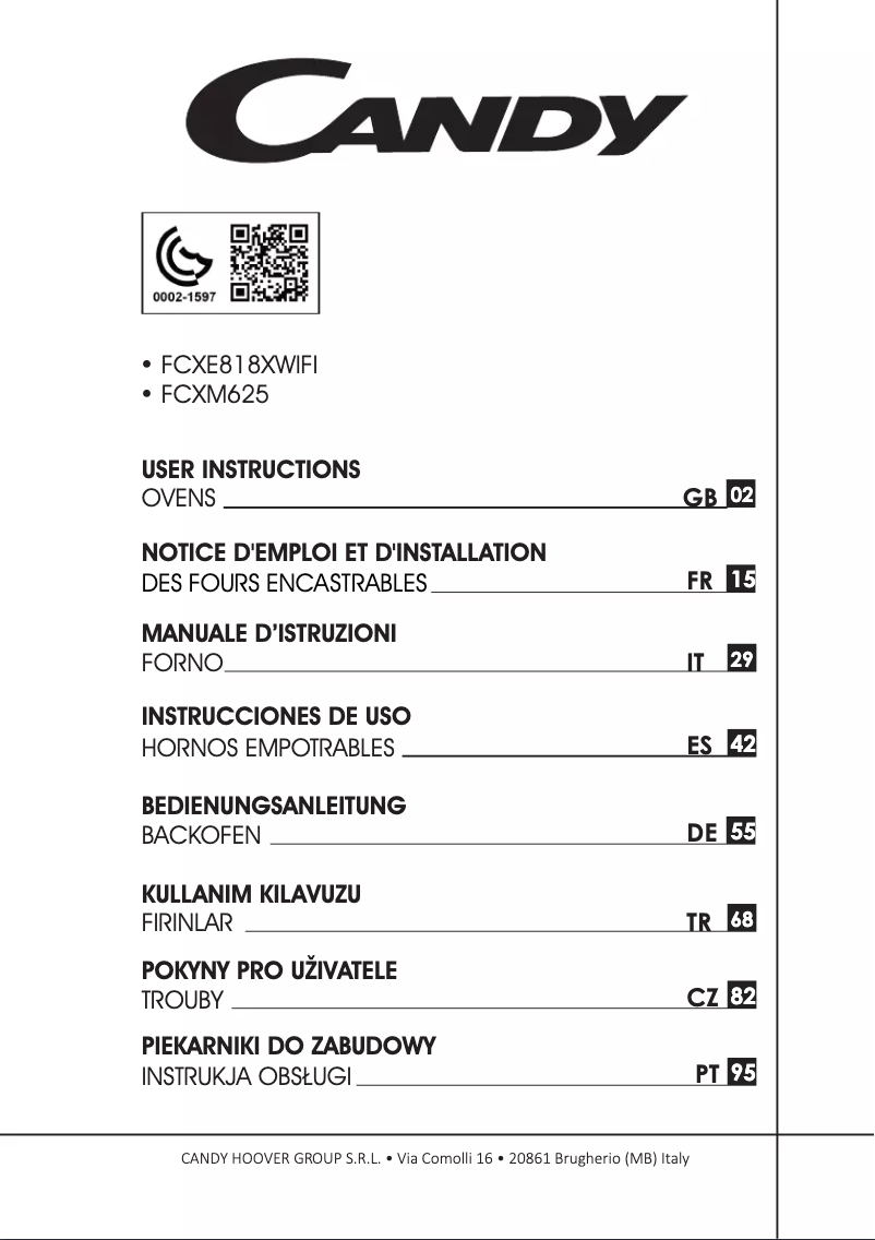 Image de la première page du manuel de l'appareil FCXE818XWIFI/E