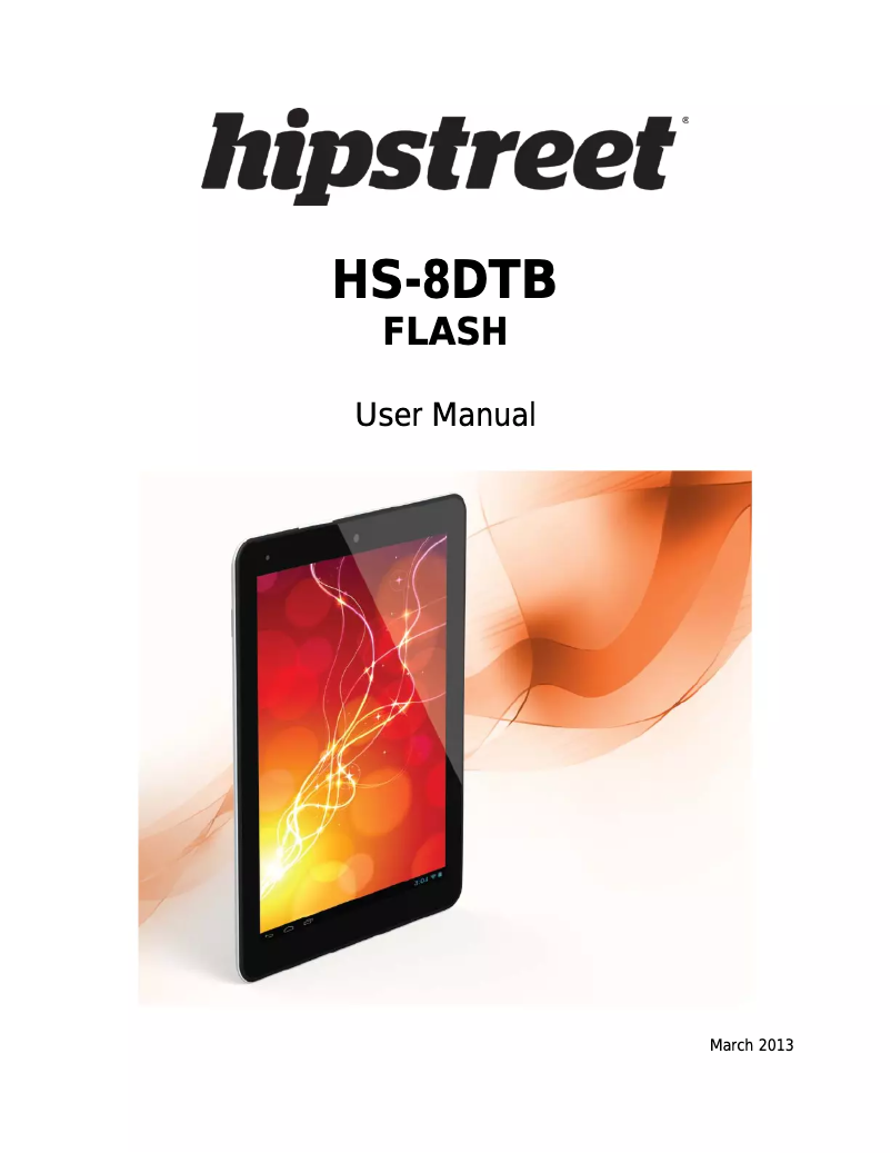 Image de la première page du manuel de l'appareil HS-8DTB Flsah
