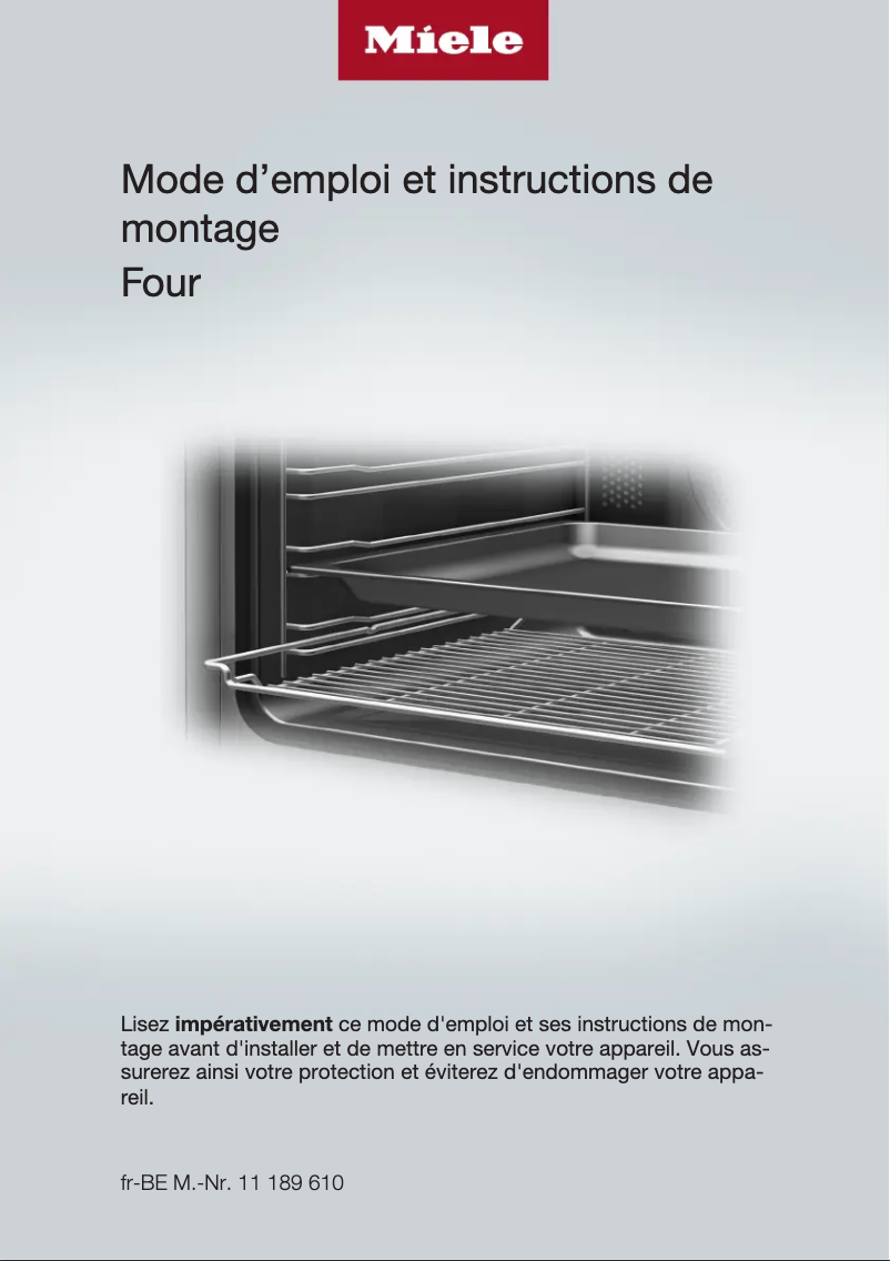 Page 1 de la notice Manuel utilisateur Miele H 2755 B