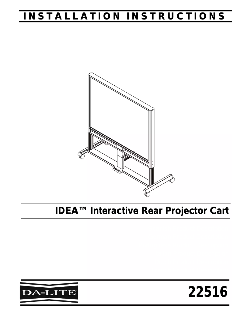 Image de la première page du manuel de l'appareil IDEA Cart