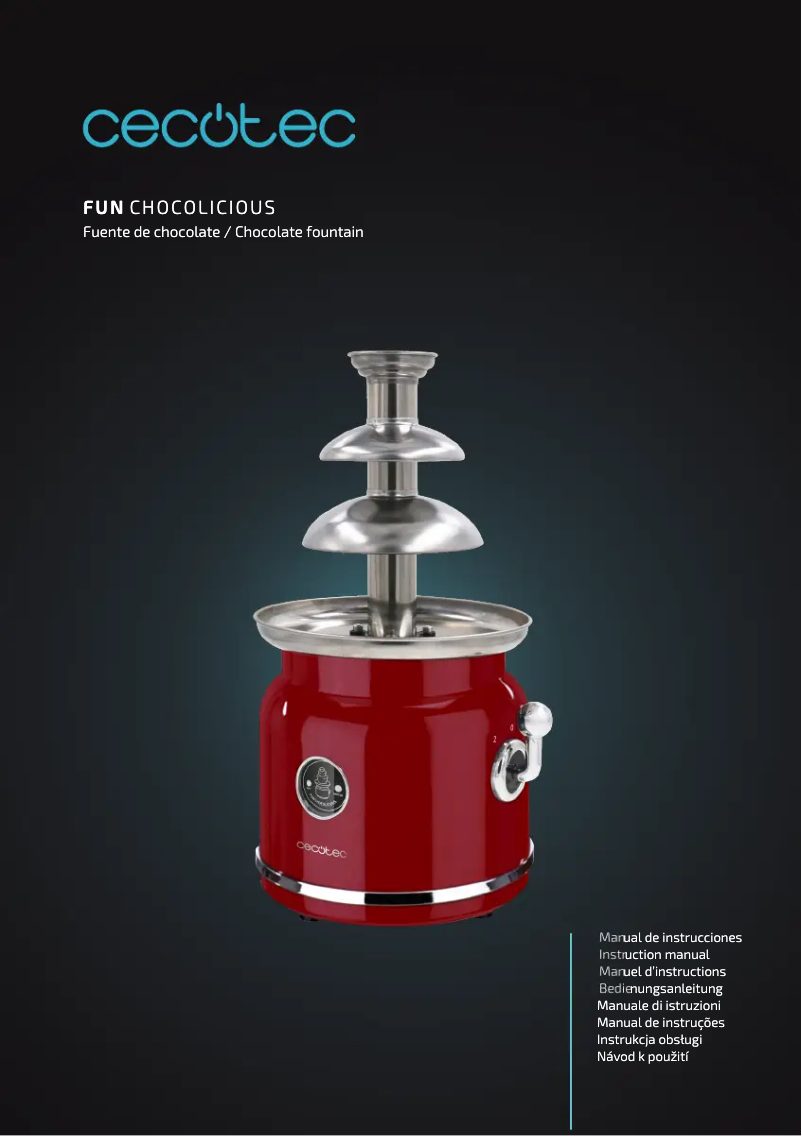 Page 1 de la notice Manuel utilisateur Cecotec Fun Chocolicious