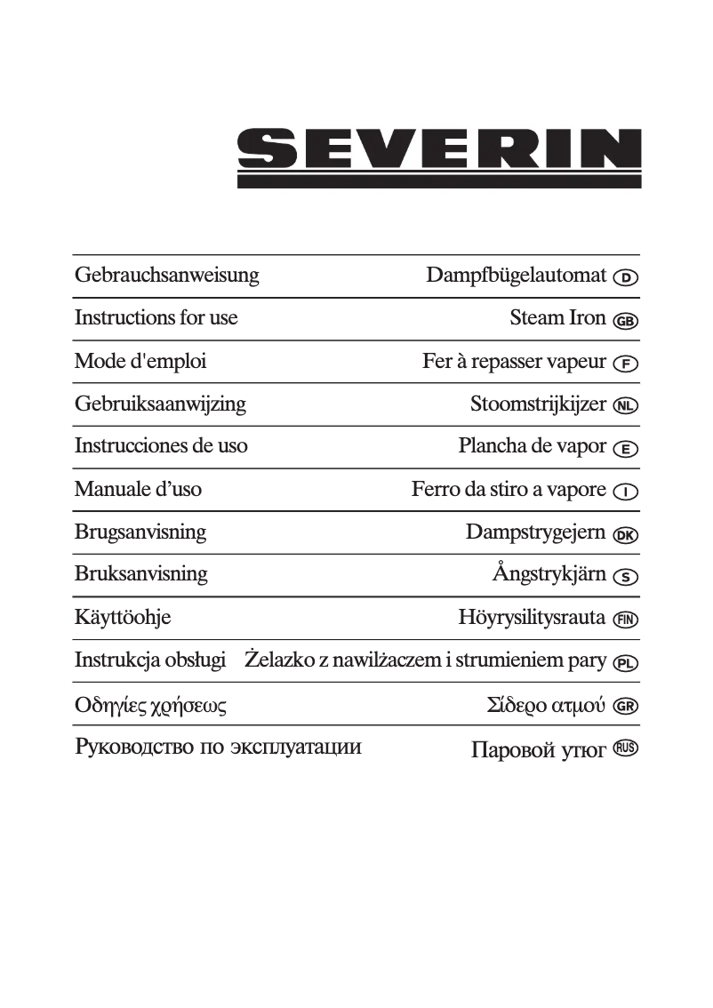 Page n°1 - Manuel utilisateur Severin BA 3262