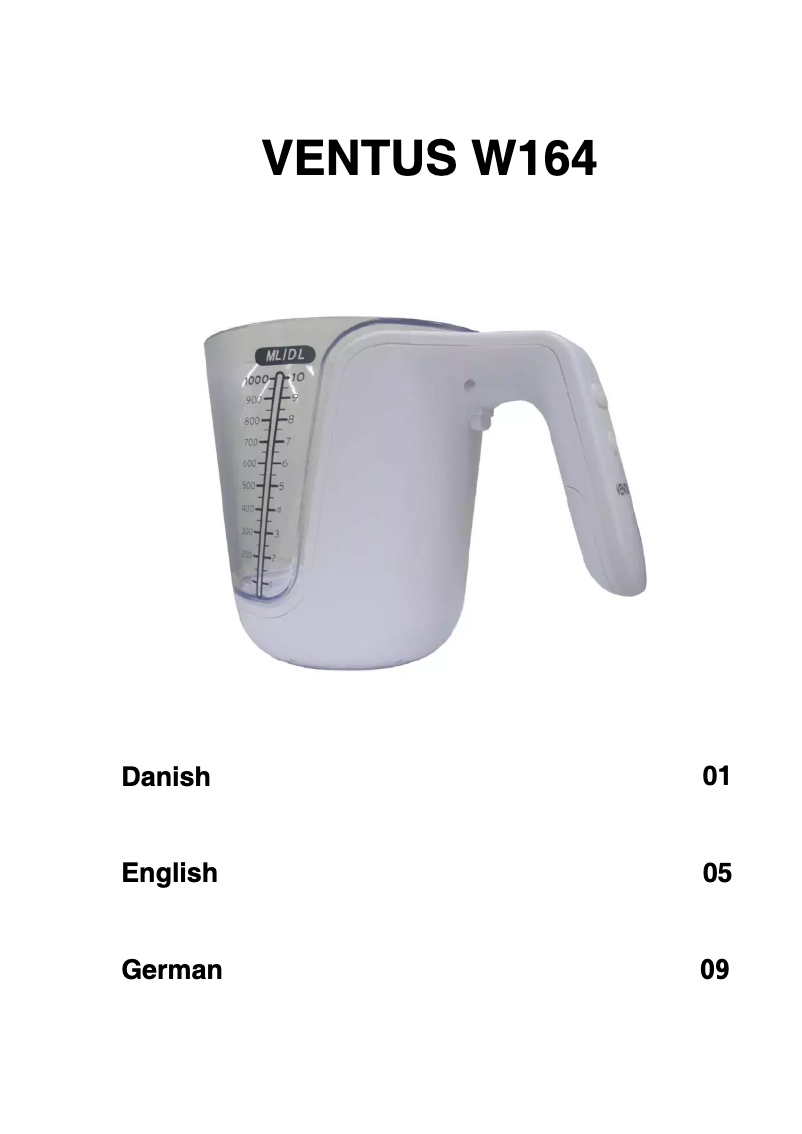 Page 1 de la notice Manuel utilisateur Ventus W164