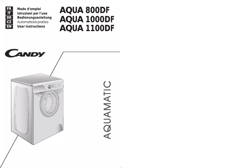 Image de la première page du manuel de l'appareil AQUA 1000DF/3-07