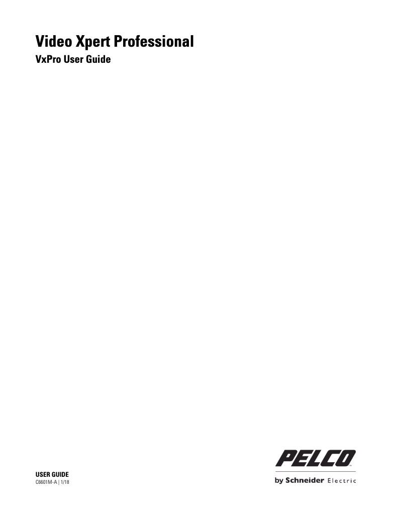 Página 1 del manual Manual de usuario Pelco VideoXpert Professional VXP-P-28-6-S