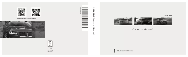 Página 1 del manual Manual de usuario Lincoln MKZ (2020)