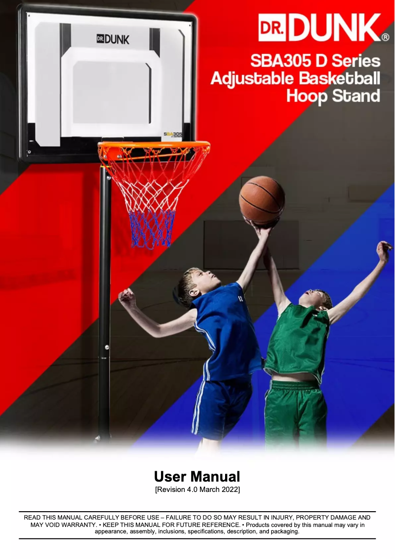 Page 1 de la notice Manuel utilisateur Dr. Dunk SBA305 D