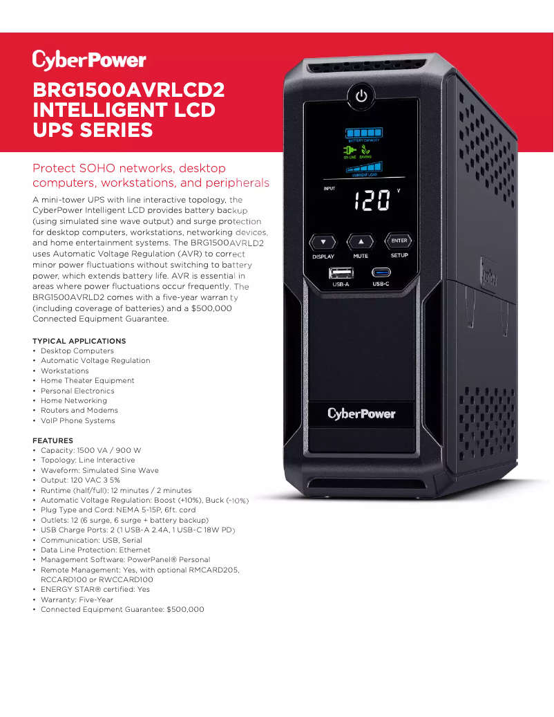 Image de la première page du manuel de l'appareil BRG1500AVRLCD2