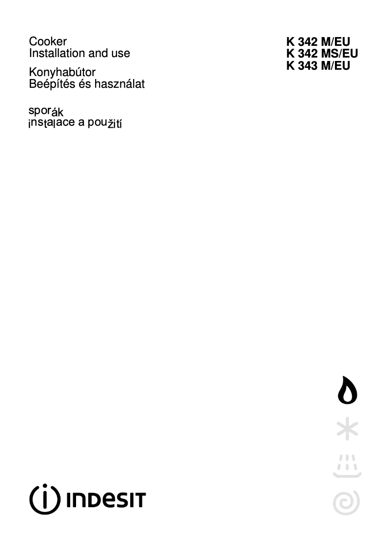 Page n°1 - Manuel utilisateur Indesit K342 MS(X)/EU