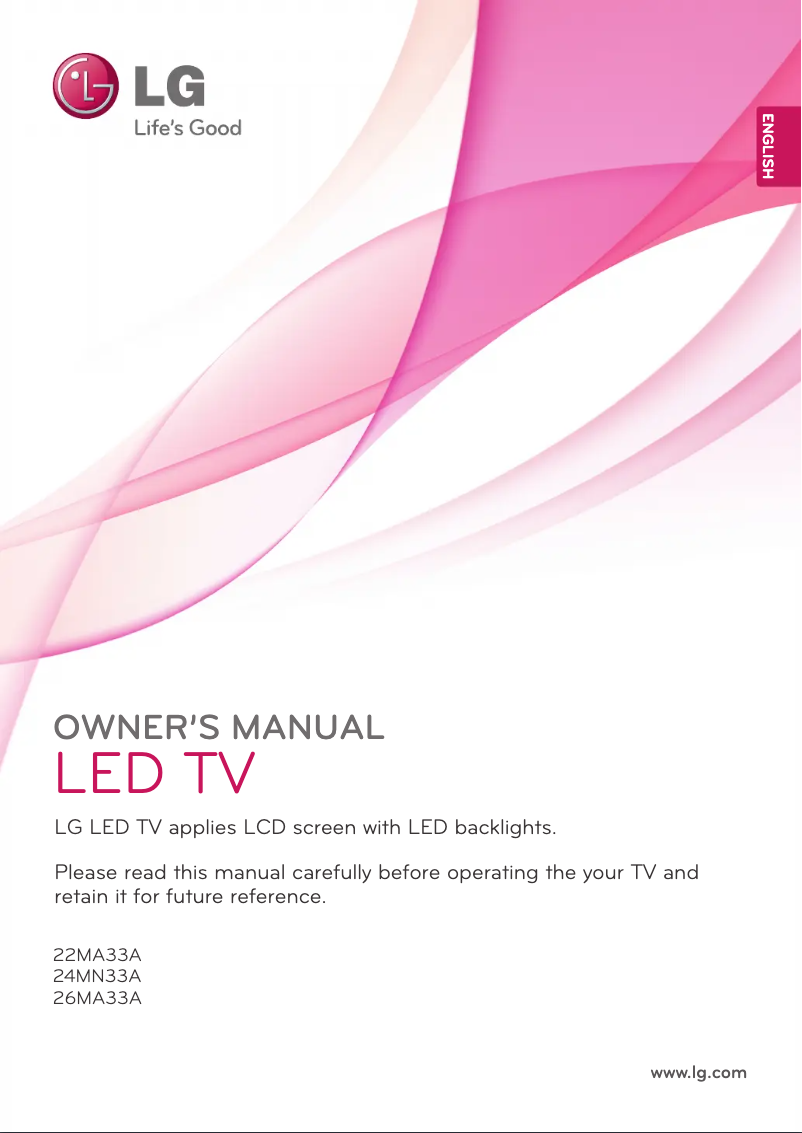 Page n°1 - Manuel utilisateur LG 26MA33A
