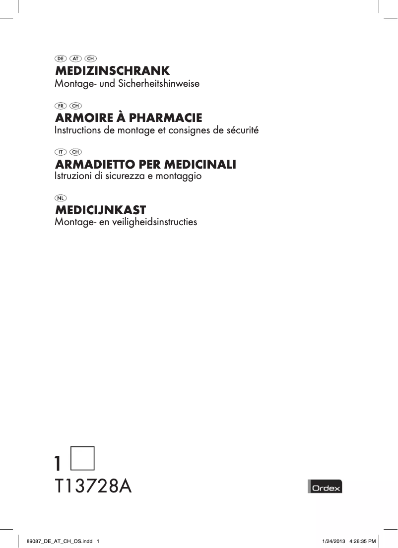 Page 1 de la notice Manuel utilisateur Ordex IAN 89087