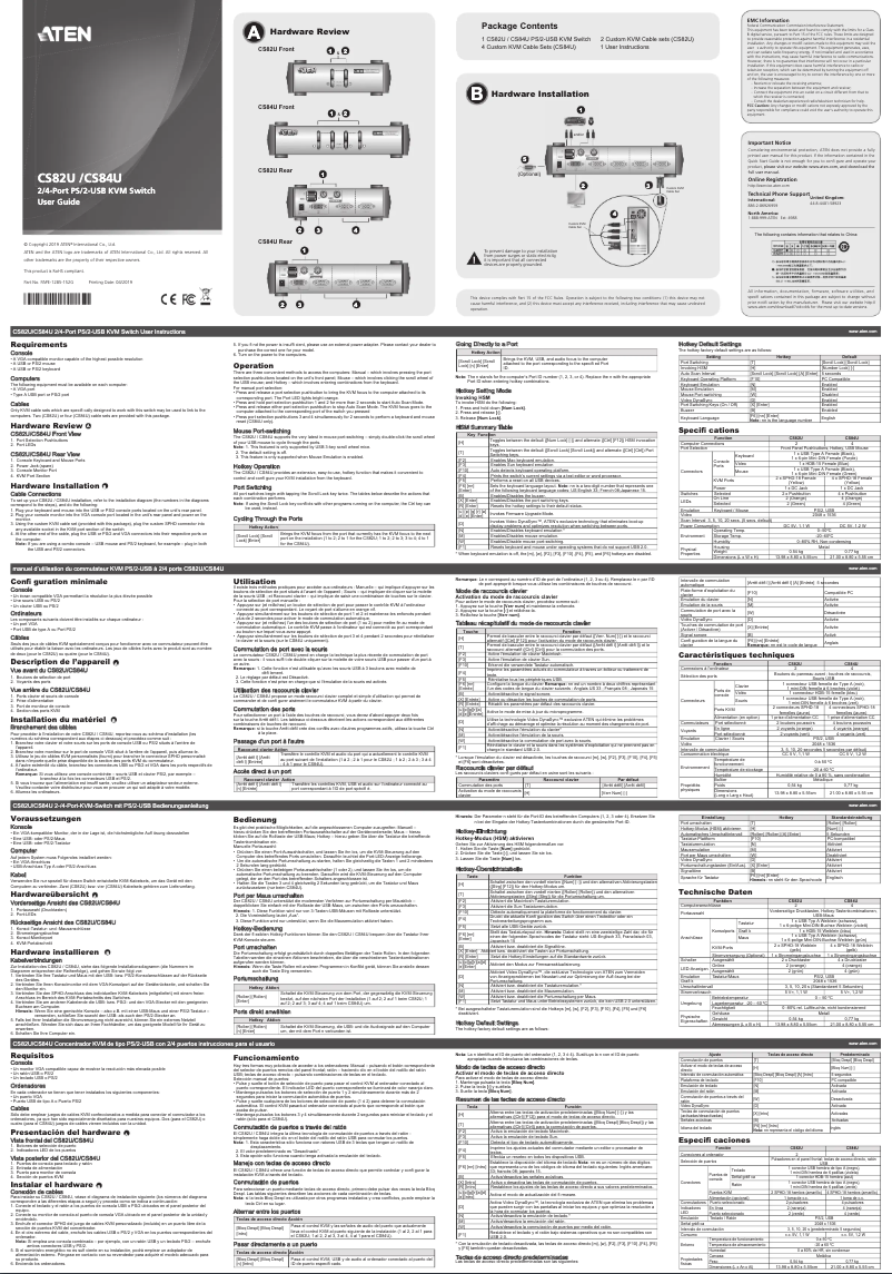 Image de la première page du manuel de l'appareil CS82U