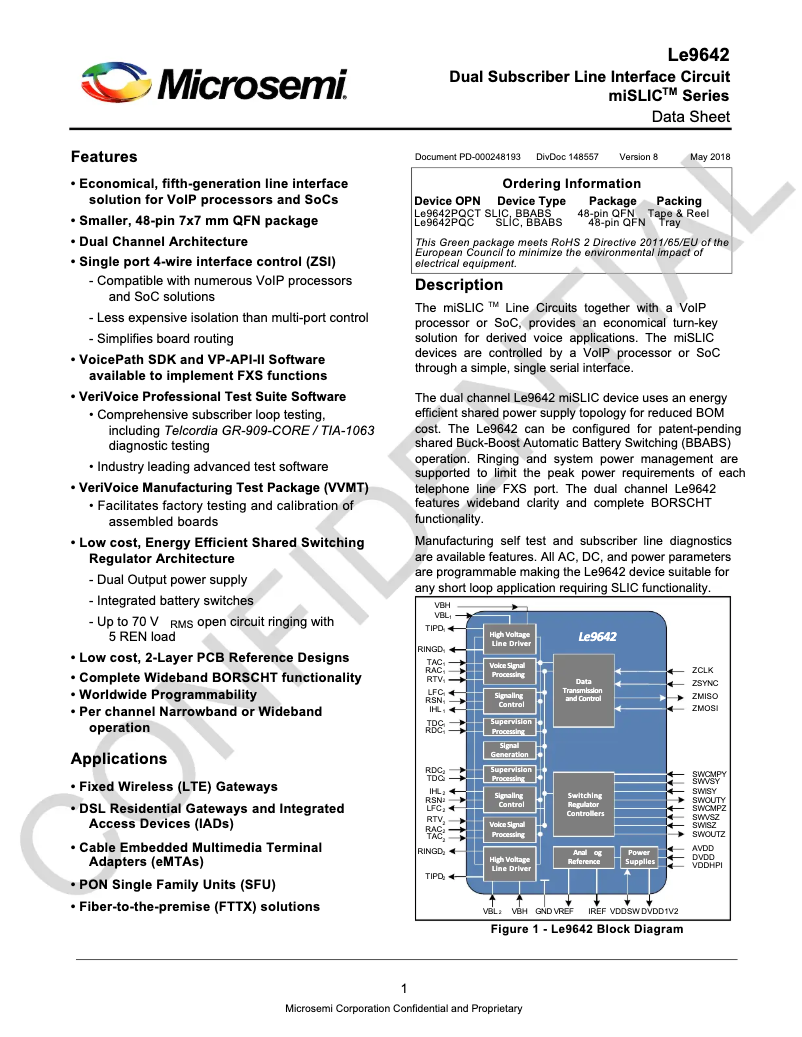 Imagen de la primera página del manual del dispositivo LE9642