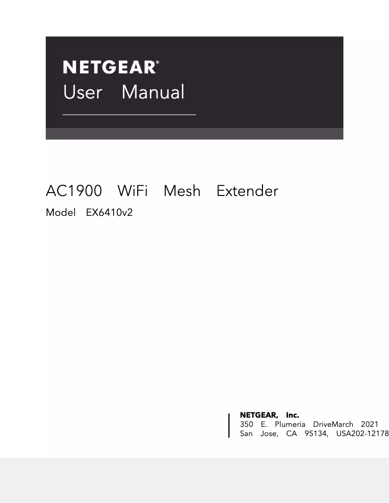 Page n°1 - Manuel utilisateur Netgear EX6410v2