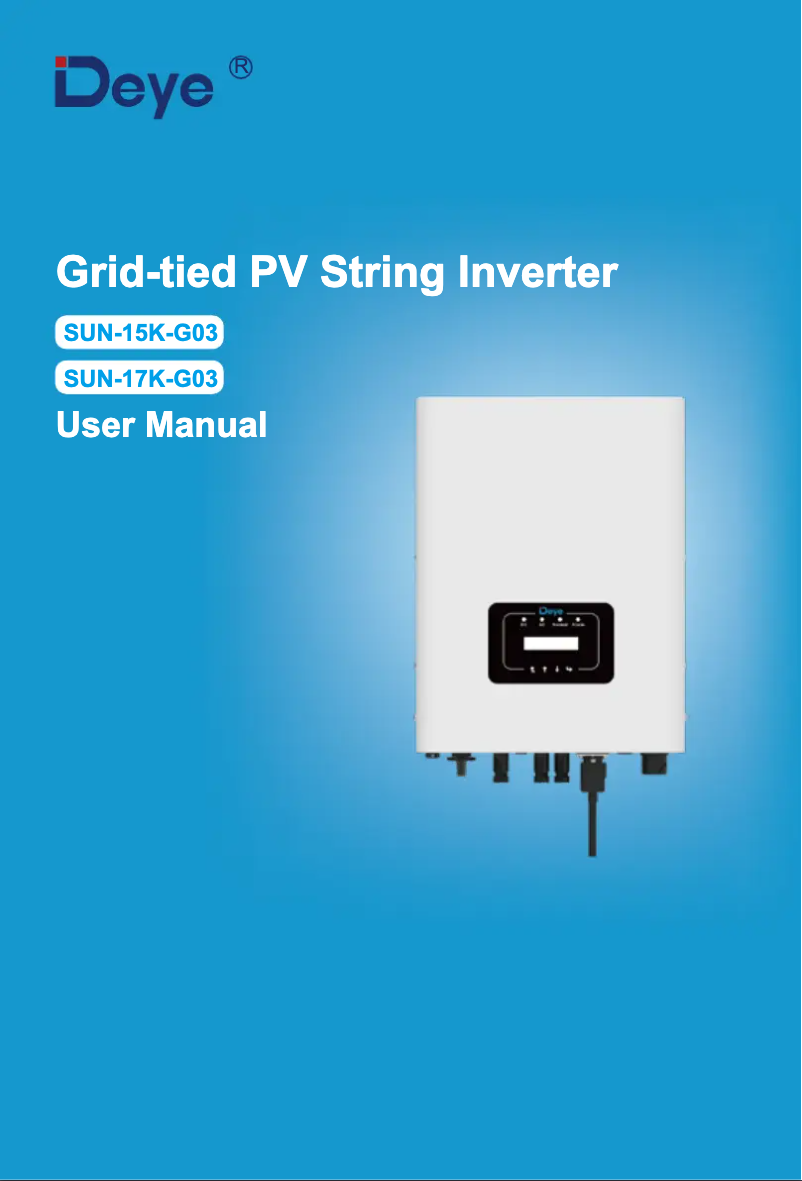 Página 1 del manual Manual de usuario Deye SUN-6K-G03-P